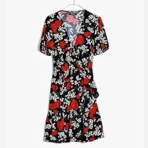 Ruffle-Wrap Dress in Hillside Daisies